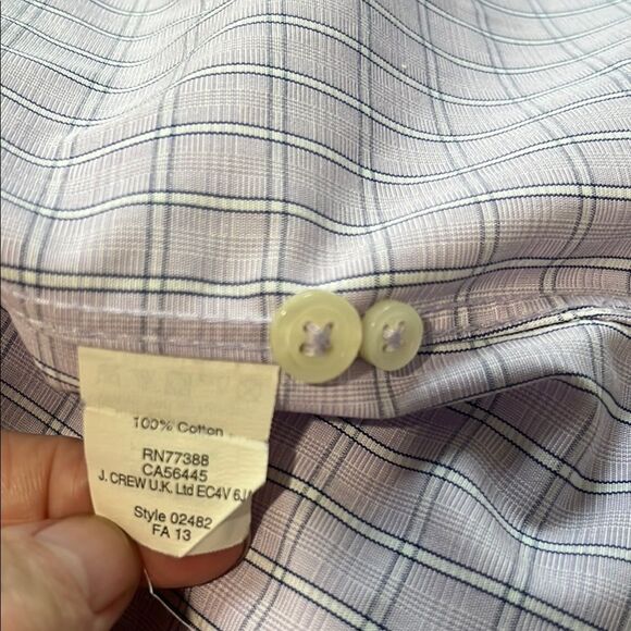 J. Crew Lavender Check Dress Shirt - Picture 7 of 7
